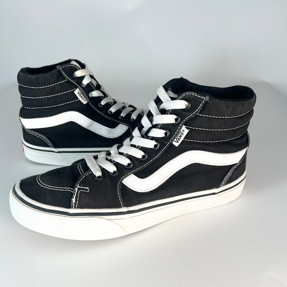 Vans Old Skool Canvas Suede Hi Top Skate Sneakers Shoes Black 507698 Women 7.5